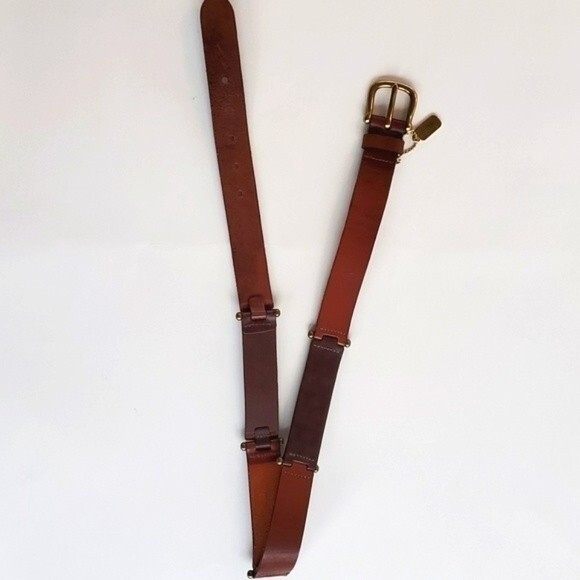 FOSSIL BROWN LEATHER TWO-TONE BELT SIZE LARGE - Picture 3 of 8